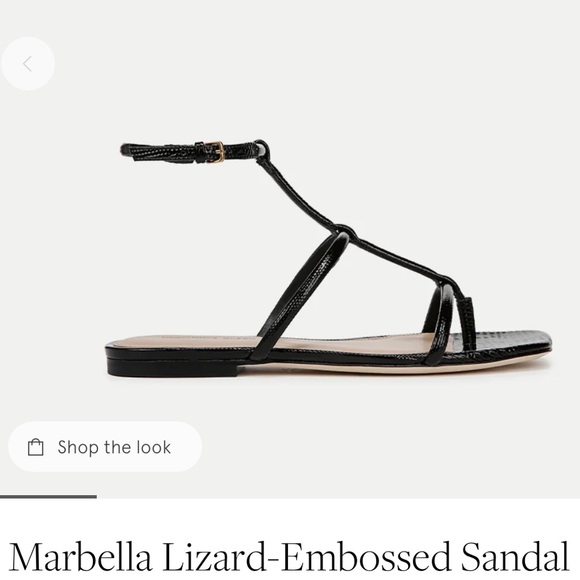 Veronica Beard Marbella lizard embossed sandal size 8 in black NWTS